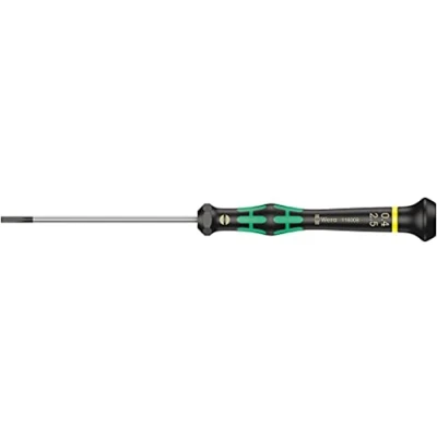 Image of Wera 05030104001 0.4 x 2.5 80 mm &quot;Kraftform 1578A&quot; Micro Screwdriver for Slotted Screws Silver