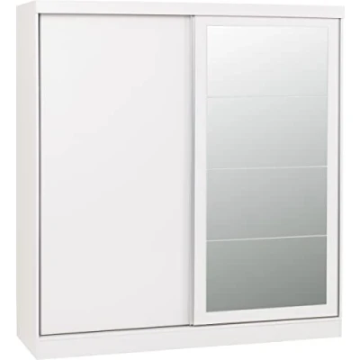 Image of Seconique Nevada 2 Door Slider Wardrobe in White Gloss