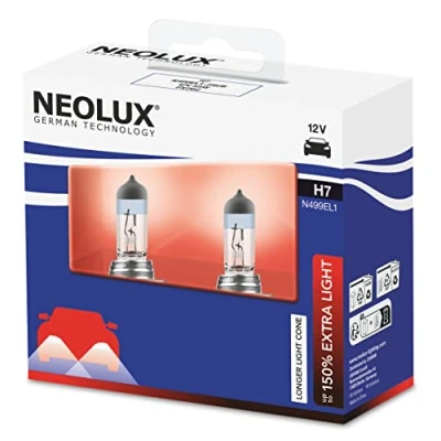 Image of OSRAM NEOLUX 150% Extra Light H7, halogen headlights, N499EL1 2SCB, 12 V, 60/55 W, softcover box (2 lamps)