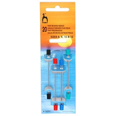 Image of Pony Twist Beading Needles: Assorted Sizes, Multi Colour