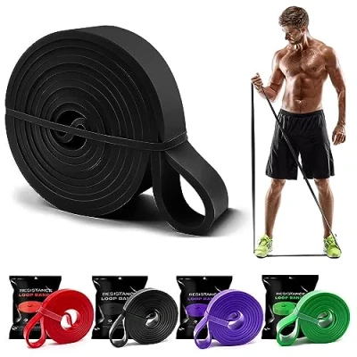 Image of Tigayhc Pull Up Assistance Bands,4 Set of Stretch Bands Resistance for Men &amp; Women,Exercise Workout Working Out Body Stretching,Powerlifting,Resistance Training