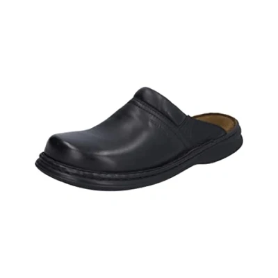 Image of Josef Seibel Max Men Clogs, Genuine Leather Men&#039;s Shoes, Black 9.5 UK(44 EU)