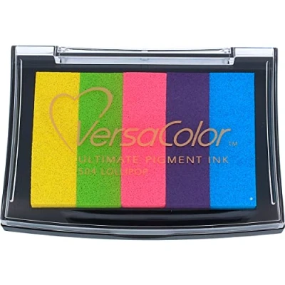 Image of Tsukineko Versacolor 5 Colour Pigment Ink Pad Lollipop