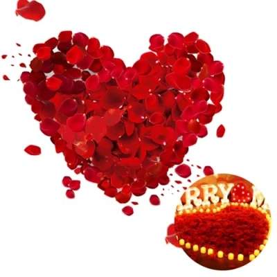 Image of 3000 Pcs Red Rose Petals for Bedroom,Silk Petals, Artificial Flowers, No Taste Fade Emulation Petal Romantic Scenes Wedding Anniversary, birthday, Confession Decoration