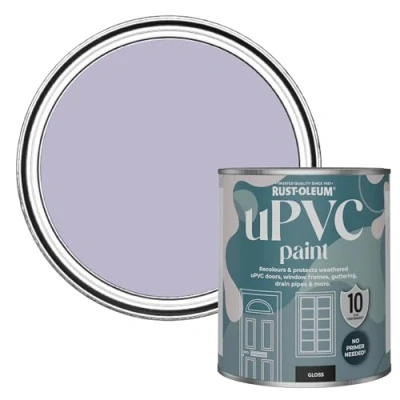 Image of Rust Oleum Purple uPVC Door and Window Paint in Gloss Finish Wisteria 750ml
