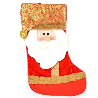Image of SHATCHI 871 Designer Santa Xmas Premium Stocking Sock Christmas Decorations, Multi