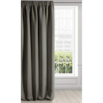 Image of Eurofirany LOGAN curtain opaque, blackout, satin blackout with curling tape 1 pc Elegant, Sleek, Monochrome, Living Room, Bedroom
