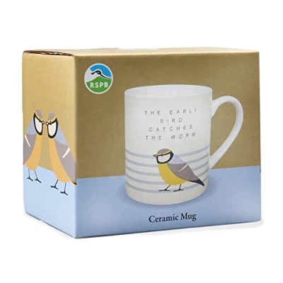 Image of Half Moon Bay RSPB Bird Mug for Women Desk Free As A Blue Tit