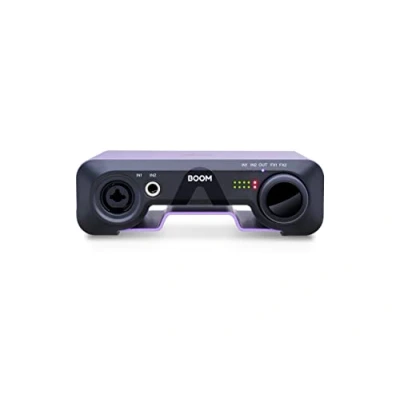Image of APOGEE Boom USB Audio Interface For Musicians, Podcasters, Streamers Featuring 2 channels, Studio Microphone Pre Amp, 24bit/192kHz sample rate, hardware DSP, Headphone Ableton Live Lite