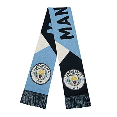 Image of Icon Sports Men&#039;s Manchester City FC Facet Team Scarf, Blue, OSFM