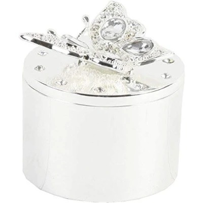 Image of Butterfly and Crystals Trinket Box New &amp; Boxed