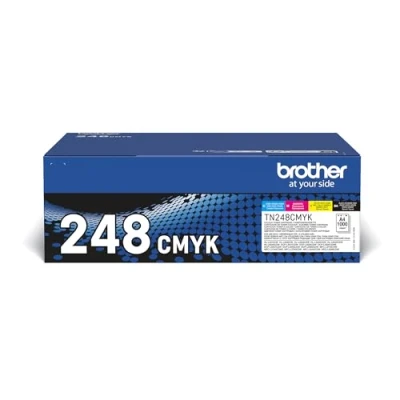 Image of BROTHER TN 248BK/TN 248C/TN 248M/TN 248Y Toner Cartridges, Black/Cyan/Magenta/Yellow, Multi Pack, Standard Yield, Includes 4 x Genuine Supplies