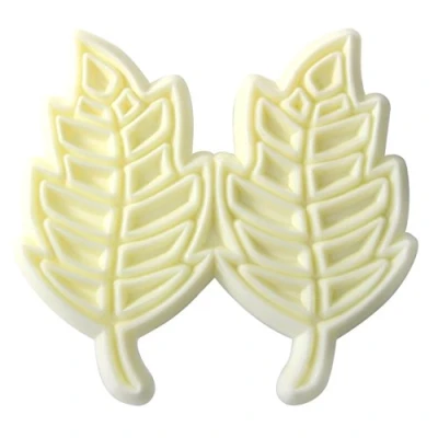 Image of PME JEM Lacy Leaf Cutters, Set of 2,White,9 x 2 16 cm