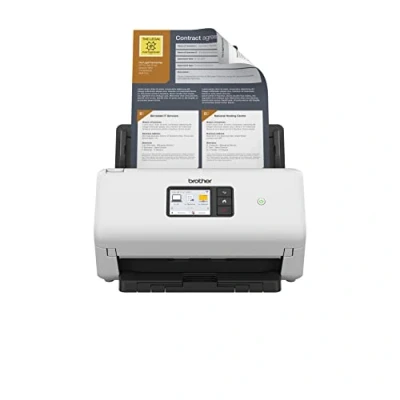 Image of Brother ADS 4500W Wired and Wireless Document Scanner SuperSpeed USB 3.0 7.1cm Touchscreen Advanced Image Capture, UK Plug
