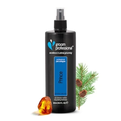 Image of GROOM PROFESSIONAL Prince Dog Cologne Spray Perfume for Smelly Dogs Masculine Scent with a Hint of Musk Contains Chamomile Extracts to Soothe Sensitive Skin, 500ml