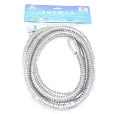 Image of Shine Flexible SHOWER Pipe CHROME LOOK Bath Hose Replacement choose size 1.5m/2m/2.5m (1.5m Metre (150 CM))