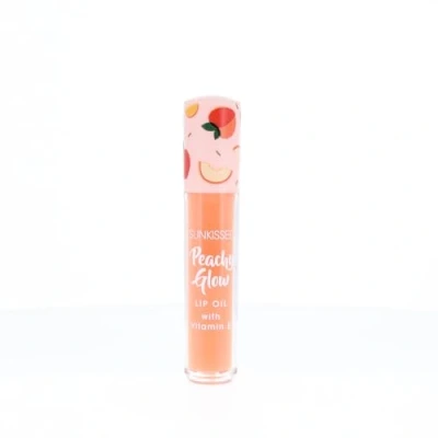 Image of Peachy Glow Lip Oil with Vitamin E, Hydrating Fruity Flavor, Sunkissed