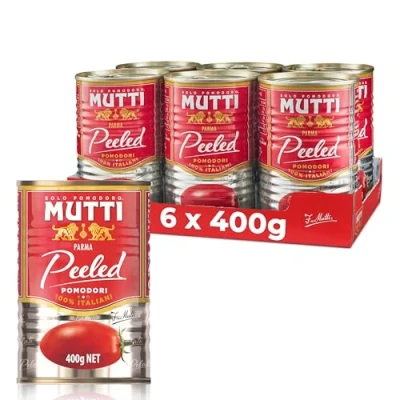 Image of Mutti Pelati Peeled Tomatoes, 400g, (Pack of 6)