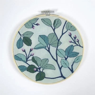 Image of DMC Punch Needle Kit Tropical Flowers by Nathalie Weinzaepflen Intermediate