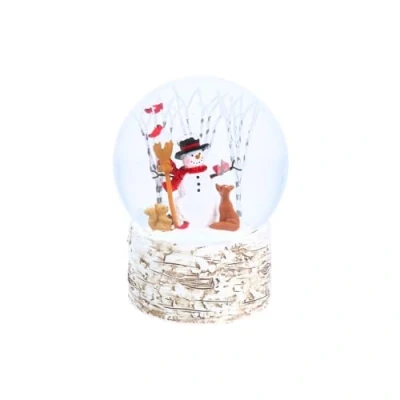 Image of Gisela Graham Woodland and Snowman Musical Christmas Snow Globe