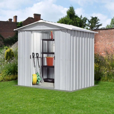 Image of 8&#039; x 6&#039; Yardmaster Silver Metal Shed (2.02m 2.37m)