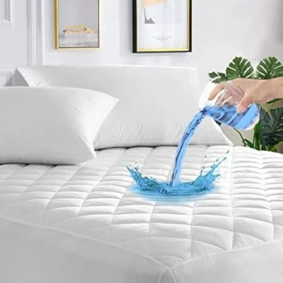 Image of Casabella Quilted Waterproof Mattress Protector Double Hotel Quality Extra Deep Protector, Absorbent, Breathable Fully Fitted Bed 137x190 CM