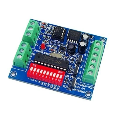 Image of 3 Channel DMX512 Controller Driver DMX Decoder 15A For RGB Led