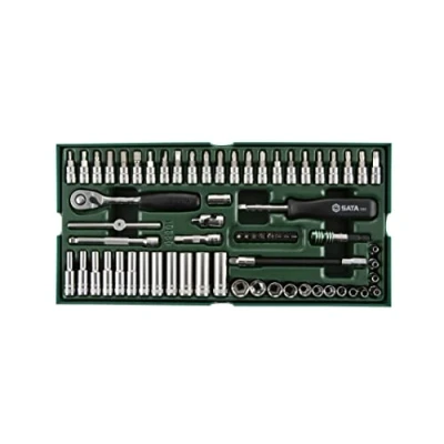 Image of Sata 66pc 1/4in Drive 6 Point Metric Socket Tray Compact Hand Tool Set