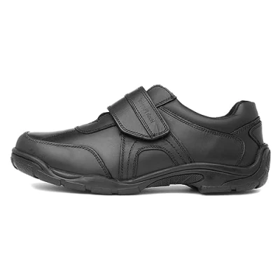 Image of Hush Puppies Boy&#039;s Arlo Senior School Uniform Shoe, Black, 5 UK Child