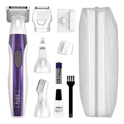 Image of WAHL Face and Body Hair Remover, Pure Radiance, Womens Razor, Female Shaving, 4 in 1 Battery Trimmer, All Over Removal, Bikini Trimmers,Remove Facial Hair, Underarms, Legs, Painless Shaver