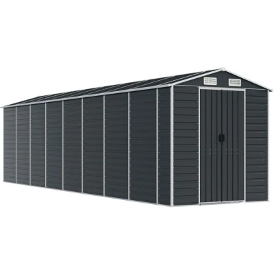 Image of vidaXL Garden Shed Anthracite 191x725x198 cm Galvanised Steel