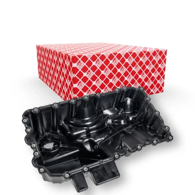 Image of 11137618512, 11137627512 oil sump FEBI BILSTEIN 179835 with an drain plug gasket BMW: 5 Saloon, 1 Hatchback, 4 Coupe
