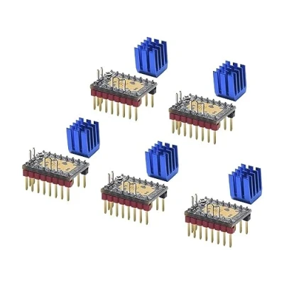 Image of BIGTREETECH TMC2209 V1.3 Stepper Motor Driver UART,Step/DIR Mode Ultra Silent Stepsticks with Heatsink for SKR V1.4 Turbo/SKR 3,Octopus/Manta M4P/M5P/M8P MKS Gen L 3D Printer Motherboard 5Pcs