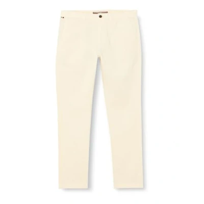 Image of Tommy Hilfiger Men Trousers Bleecker Slim Fit Chino, White (Calico), 36W/32L