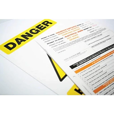 Image of Posters and Information Permit to Work: Working At Heights (Pack of 10, 3part NCR) Height