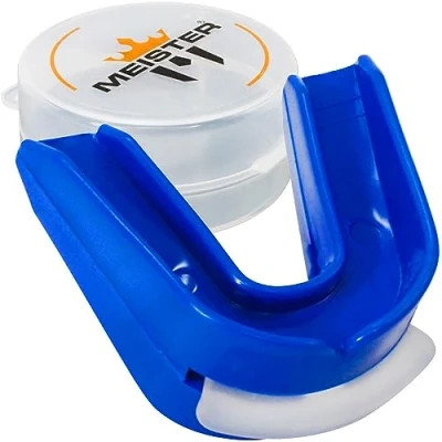 Image of Meister MMA Moldable Double Mouth Guard w/Case Blue