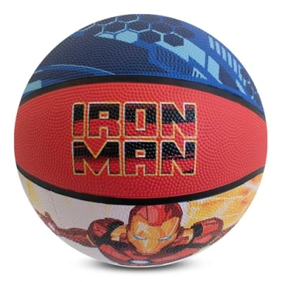 Image of Hy Pro Officially Licensed Iron Man Basketball Size 5 Marvel Design with Graphic, Small for Indoor or Outdoor Play &amp; Practice Durable Rubber