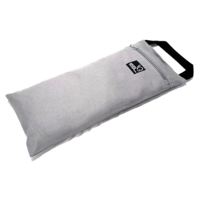 Image of 100% Cotton Yoga Sandbag with Zipper Inner case and Outer Cover (Mid Grey)