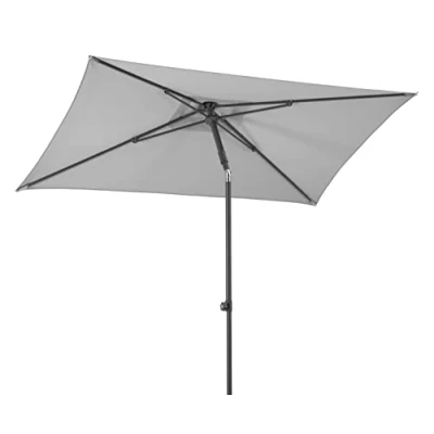 Image of Schneider Schirme Sevilla Parasol, Silver Grey, 240 x 140 cm, Rectangular, 667 14, Steel Frame, Polyester Covering, 4.6 kg