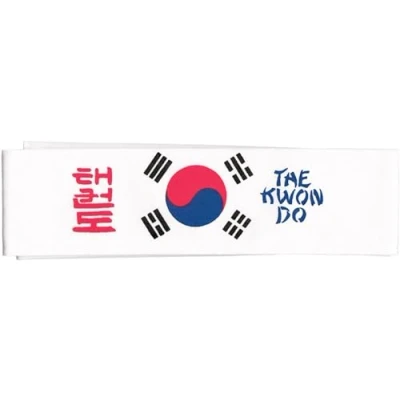 Image of Martial Arts White Head Band Headband) Korean Taekwondo TKD