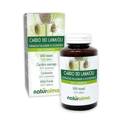 Image of Wild Teasel or Fuller&#039;s (Dipsacus fullonum Dipsacus sylvestris) Roots Naturalma 150 g 300 Tablets Food Supplement Natural and Vegan