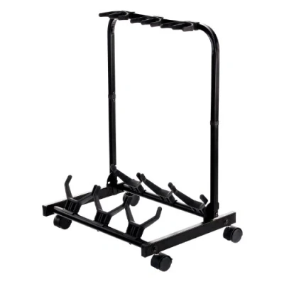 Image of Rocktile Triple Multi Guitar Stand With Wheels For Electric And Acoustic Guitars