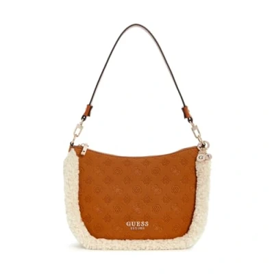 Image of Guess Davika HOBO Handbag, Women&#039;s, Size: One Size, Cognac