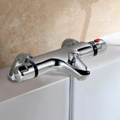 Image of Winstead Deck Mounted Thermostatic Bath Shower Mixer Tap