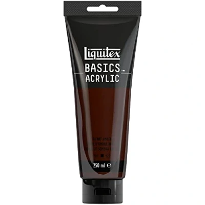 Image of LIQUITEX Basics Acrylic Paint, Burnt Umber, 250 ml Tube