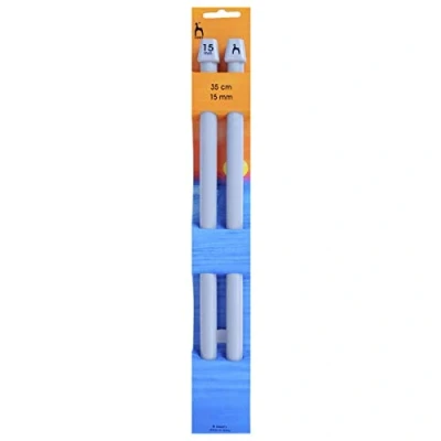 Image of Pony Plastic Knitting Pins/ Needles 35cm long 15mm