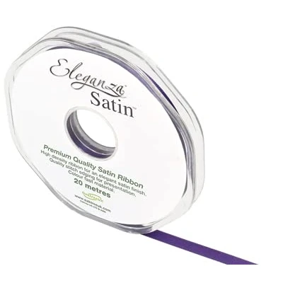 Image of ELEGANZA Double Faced Satin 6mm Plum No.49, 6 mm x 20m