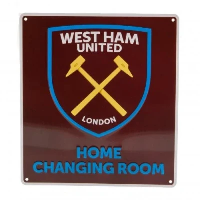 Image of Precious Metal West Ham United FC Home Changing Room Sign