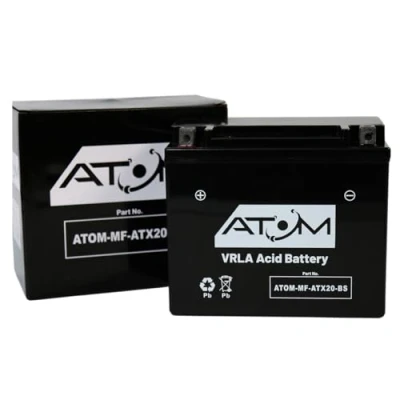 Image of YTX20 BS Atom AGM Motorcycle Battery Factory Sealed 12V 20Ah 320CCA