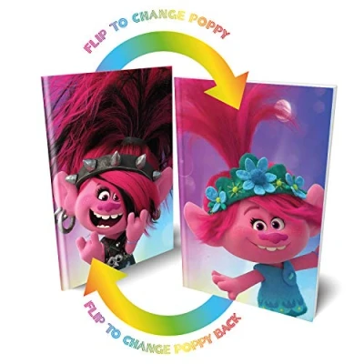 Image of WOW! STUFF TRL 1018 01 Trolls World Tour Lenticular Notebook Rock Poppy